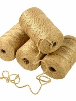 Czech Beads Exclusive 1 Bobine De 100m 109yds Naturelles De Lin Brun Artisanat Rustique Cordon, Décor à La Corde, Emballag