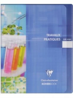 CLAIREFONTAINE 1 Cahier "Koverbook" - Travaux Pratiques - 17x22 - Séyès