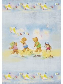 FABRIKA DECORU 1 Feuille De Papier De Découpage Collage 21 X 29,7 Cm OURSON PLAGE 115