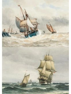 FABRIKA DECORU 1 Feuille De Papier De Découpage Collage 21 X 29,7 Cm VOILIER 140