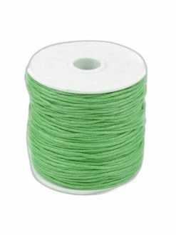 Czech Beads Exclusive 1 PC à L’extérieur. Cordon à Cire En Coton Pastelgreen ø 1mm, Cordes, Cordes Et Cordes, Haberdashery