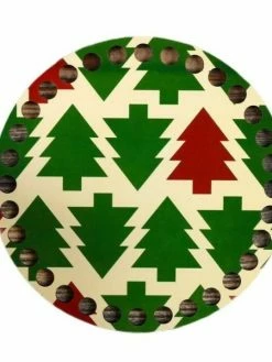 Czech Beads Exclusive 1 Pièce De Bois De Noël, Basket, Sac Fait à La Main, Décor Maison, Crochet Diy, Pièce De Travail Pou