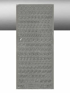 Le Suh 1 Planche De Stickers Autocollants Peel Off ARGENT ALPHABET MAJUSCULE 826