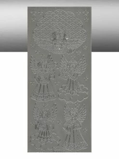 Le Suh 1 Planche De Stickers Autocollants Peel Off ARGENT ANGE 971