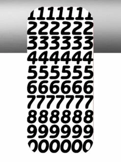 Le Suh 1 Planche De Stickers Autocollants Peel Off ARGENT CHIFFRE 1568