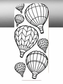Le Suh 1 Planche De Stickers Autocollants Peel Off ARGENT MONGOLFIERE 5921