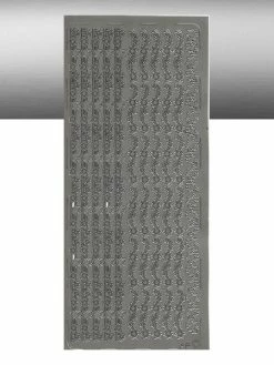 Le Suh 1 Planche De Stickers Autocollants Peel Off ARGENT NOEL RANGEE ETOILE