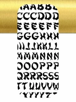 Le Suh 1 Planche De Stickers Autocollants Peel Off DORE ALPHABET 6201