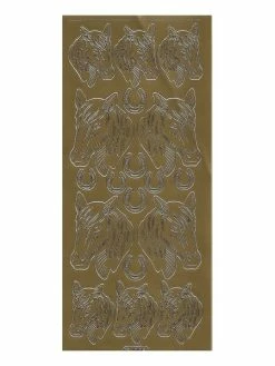 Le Suh 1 Planche De Stickers Autocollants Peel Off DORE CHEVAL FER 1008