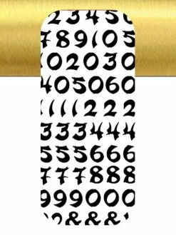 Le Suh 1 Planche De Stickers Autocollants Peel Off DORE CHIFFRE 6202