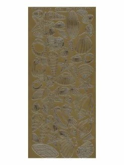 Le Suh 1 Planche De Stickers Autocollants Peel Off DORE COQUILLAGE 1175