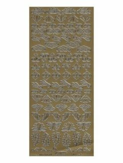 Le Suh 1 Planche De Stickers Autocollants Peel Off DORE DECORATION 1022