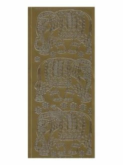 Le Suh 1 Planche De Stickers Autocollants Peel Off DORE ELEPHANT ASIE 1154