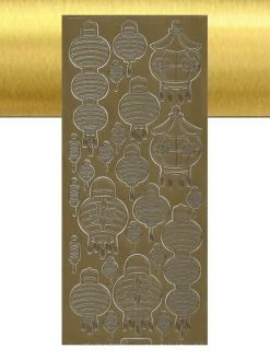 Le Suh 1 Planche De Stickers Autocollants Peel Off DORE LAMPIONS 1161