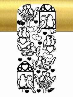 Le Suh 1 Planche De Stickers Autocollants Peel Off DORE LOVE COLOMBE 5356