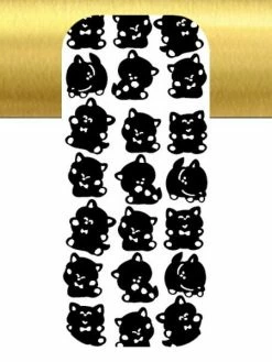 Le Suh 1 Planche De Stickers Autocollants Peel Off DORE PETIT CHAT 5302