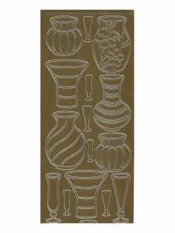 Le Suh 1 Planche De Stickers Autocollants Peel Off DORE VASE