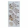 MAPIERRINE 1 Planche De Stickers Autocollants Transparents Embossage Relief Doré ROSE 6311