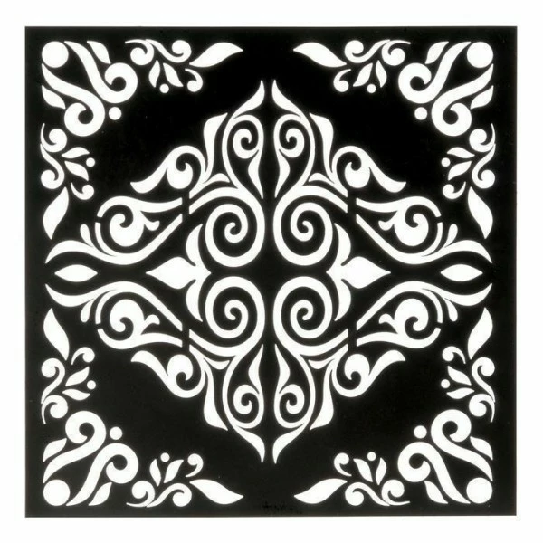 Czech Beads Exclusive 1 Police De Pc, Pochoir Pour La Créativité "Motif", 15x15 Cm, Modèle En Plastique De Peinture De Déc 1 Czech Beads Exclusive 1 Police De Pc, Pochoir Pour La Créativité "Motif", 15x15 Cm, Modèle En Plastique De Peinture De Déc