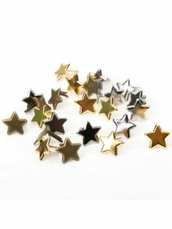 AUTRE 10 Attaches Parisiennes étoiles Métalliques