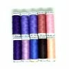 LEROY DE LA CREATION 10 Bobines De Fil à Coudre Métrosène - Ton Violet Rose Lilas - METTLER -4