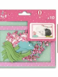 AUCUNE 10 Cartes Découpées Polaroid Joséphine + 20 étiquettes Kraft Fanion