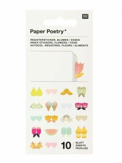Rico Design 10 Feuilles D'Autocollants Registre Fleurs