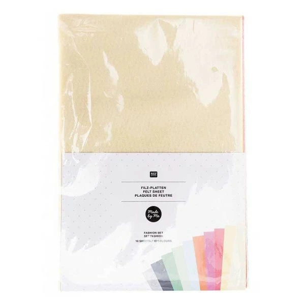 Rico Design 10 Feuilles De Feutrine - Arc En Ciel 20 X 30 Cm 1 Rico Design 10 Feuilles De Feutrine - Arc En Ciel 20 X 30 Cm