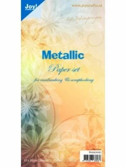 10 Papiers 15 X 30 Cm JOY CRAFTS METALLIC