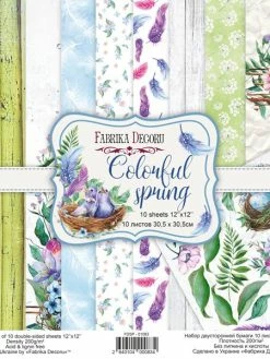 10 Papiers 30,5 X 30,5 Cm FABRIKA DECORU COLORFUL SPRING