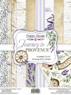 10 Papiers 30,5 X 30,5 Cm FABRIKA DECORU JOURNEY OF PROVENCE