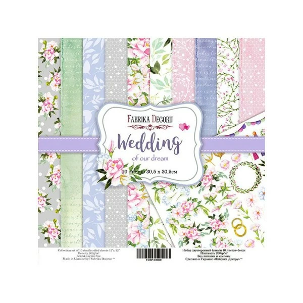 10 Papiers 30,5 X 30,5 Cm FABRIKA DECORU WEDDING OF OUR DREAM 1 10 Papiers 30,5 X 30,5 Cm FABRIKA DECORU WEDDING OF OUR DREAM