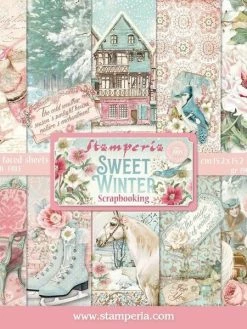 10 Papiers Scrapbooking 15 X 15 Cm STAMPERIA SWEET WINTER