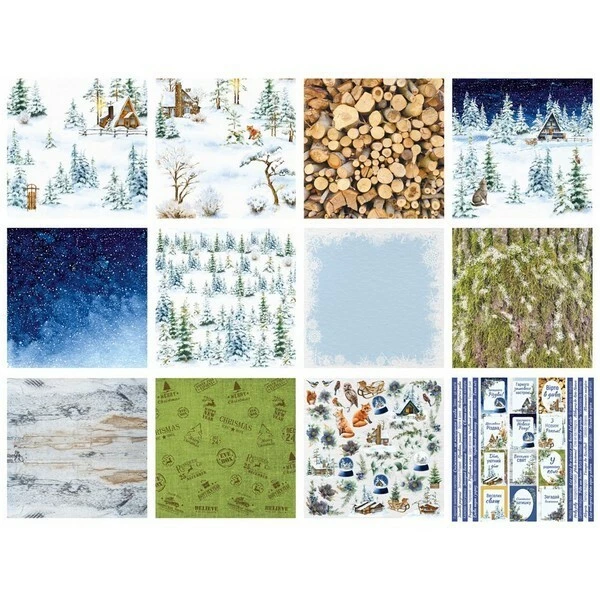 10 Papiers Scrapbooking 20 X 20 Cm FABRIKA DECORU COUNTRY WINTER 2 10 Papiers Scrapbooking 20 X 20 Cm FABRIKA DECORU COUNTRY WINTER – Image 2