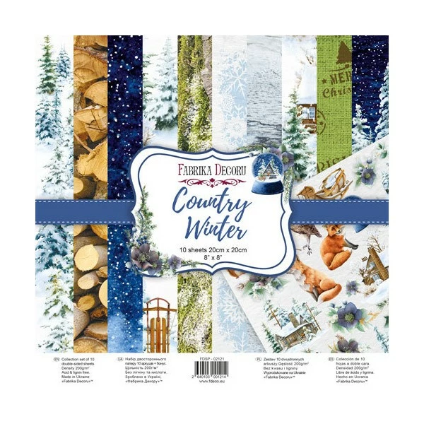 10 Papiers Scrapbooking 20 X 20 Cm FABRIKA DECORU COUNTRY WINTER 1 10 Papiers Scrapbooking 20 X 20 Cm FABRIKA DECORU COUNTRY WINTER