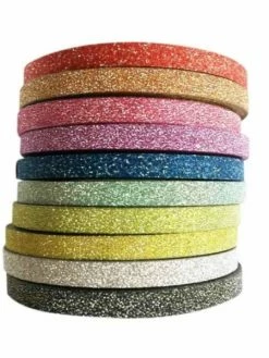 10 Rouleaux Adhésive Glitter 4 Mm X 5 M - Ctop