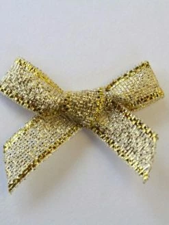Tricot Créations 10 X Noeud En Ruban Lurex : Doré Appliques Mercerie Scrapbooking