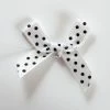 Tricot Créations 10 X Noeuds à Pois En Ruban Satin 7mm : Blanc - 001067