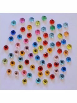 Tricot Créations 100 X Strass Acrylique Rond Dos Plat à Coller Multicolore - 6 - 7mm