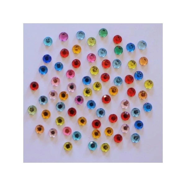 Tricot Créations 100 X Strass Acrylique Rond Dos Plat à Coller Multicolore - 6 - 7mm 1 Tricot Créations 100 X Strass Acrylique Rond Dos Plat à Coller Multicolore - 6 - 7mm