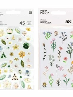 Rico Design 103 Stickers Gel Fleurs - Modèle Vert