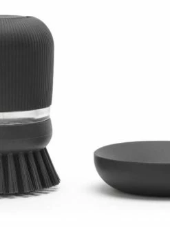 Brabantia Brosses à Vaisselle Avec Distributeur De Savon Gris Foncé - Brosse De Nettoyage
