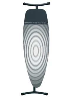 Brabantia Table à Repasser Avec Zone De Stationnement Résistant à La Chaleur, Ovale En Titane - Table De Repassage