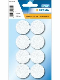 Herma Stickers Patin En Feutre Ø 28 Mm, Blanc, 8 Pièces - Filtre Pour Aspirateur