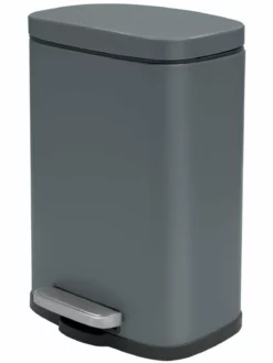 SPIRELLA Poubelle à Pédale Akira 5 L, Gris - Poubelle à Pédale