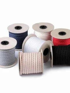 Czech Beads Exclusive 10m 4022 Coton Gris Corde / Chaîne Ø9mm, Corde De Coton, Cordon Macrame, Cordon De La Décoration, De