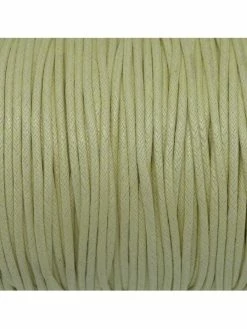 La Cuisine Des Perles 10m Cordon Coton Ciré 2mm De Couleur Jaune Clair