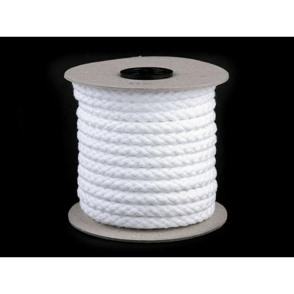 Czech Beads Exclusive 10m De Coton Blanc Corde / Chaîne Ø9mm, Cordon De Soutache, Cordon Macrame, Cordon De La Décoration, 4 Czech Beads Exclusive 10m De Coton Blanc Corde / Chaîne Ø9mm, Cordon De Soutache, Cordon Macrame, Cordon De La Décoration, – Image 4