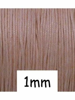 La Cuisine Des Perles 10m Fil Coton Ciré 1mm De Couleur Saumon, Pêche Pâle