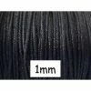 La Cuisine Des Perles 10m Fil Coton Ciré 1mm Noir - Idéal Noeud Coulissant